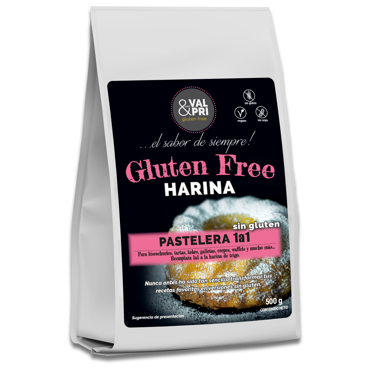 harina pastelera sin gluten